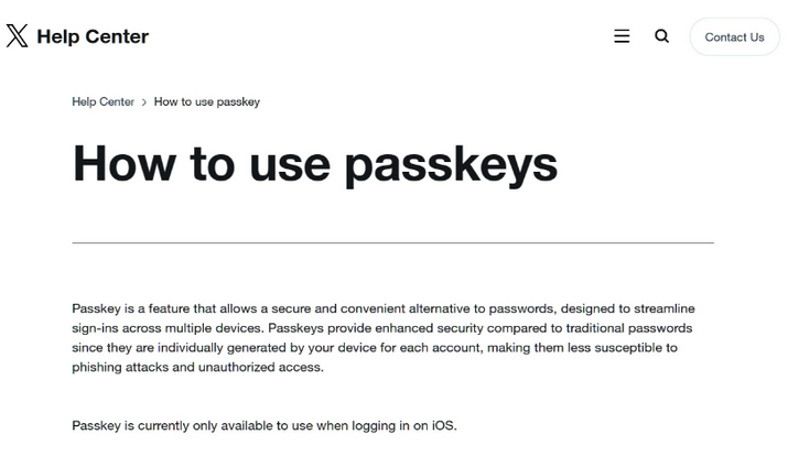 贺兰苹果维修店铺分享iOS用户如何通过通行密钥(Passkey)登录 